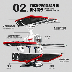 Jestar Starship Series Defender Fighter, 1664 Piezas, Juguete Educativo de Construcción, Modelo para Adolescentes, Regalo de Ensamblaje - Product Image 3