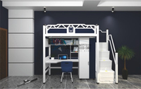 Lits superposés en métal modernes pour adultes Utilisation efficace dans les appartements d'étudiants Chambre à coucher Mobilier de dortoir d'école et d'hôpital