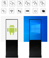 Écran d'affichage LED 4K sur pied pour intérieur, compatible SDK, avec option tactile, gestion à distance CMS pour les magasins de détail et les centres commerciaux