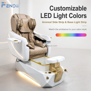 Poltrona Professionale Confortevole per Pedicure di Lusso con Funzione Massaggio e <span class=keywords><strong>Vasca</strong></span> <span class=keywords><strong>in</strong></span> <span class=keywords><strong>Vetro</strong></span> per Spa - Product Image 4
