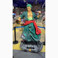 Statue de Figurine Anime Grandeur Nature en Stock, Sculpture en Fibre de Verre Luffy One Piece, Jouet pour Enfant pour Décoration Maison et Magasin