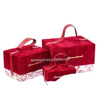 Boîte à bonbons rigide portable de luxe grande capacité carrée avec doublure en éponge, matériaux recyclés, logo personnalisé - Cadeau d'accompagnement de mariage