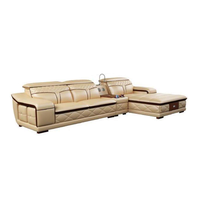 Hochwertiges Modernes Stoff-Ecksofa in U-Form mit Jahresgarantie, Hochdichter Schaumstoff und Mikrofaser-Leder für Wohnzimmer, Villa und Empfangshalle
