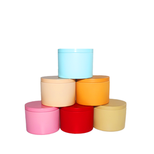 Benutzer definierte farbige leere runde Geschenk Metall rosa schwarz Gold 8oz Zinn Kerzen behälter Box Blechdose für Candle Candy Wax Tee Geschenk - Product Image 3