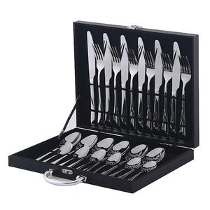 Stainless Steel <b>Cutlery</b> Set 24 Piece Dishwasher Safe 410 Material Simple Style Utensils for Adults - Product Image 3