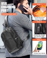 Sac à bandoulière de voyage imperméable en polyester pour homme, marque nationale, avec port USB, haute qualité, style motard/normal/bas minimaliste