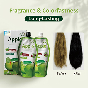 Crème Colorante Capillaire Permanente <span class=keywords><strong>Sans</strong></span> <span class=keywords><strong>Ammoniaque</strong></span> Effet Brillant Durable Pomme – Fini Parfait Cheveux Matures – En Stock - Product Image 3