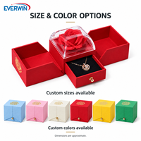 Boîte à bijoux en papier imprimé multicolore à double porte de qualité supérieure pour bijoux de boutique et emballage de cadeaux surprise