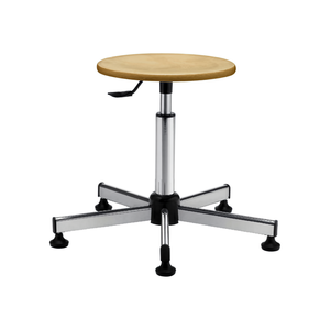 Fami Swivel Beech <b>Stool</b> 600x600x680 Mm <b>Adjustable</b> <b>Height</b> Office Use - Product Image 3