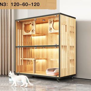 Profession eller Hersteller Großraum Haustier käfige Häuser Holz <span class=keywords><strong>Outdoor</strong></span> Elegant Solid Pattern Holz <span class=keywords><strong>Cat</strong></span> Castle Pet House - Product Image 5