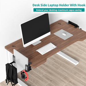 Organizador lateral de <span class=keywords><strong>escritorio</strong></span> negro de metal con abrazadera debajo del estante del <span class=keywords><strong>escritorio</strong></span> con soporte colgante para Computadora Portátil para sala de estar o cocina - Product Image 5