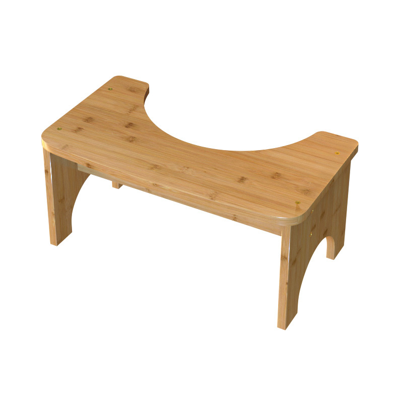 Bamboo Bathroom Squatting Toilet Stool Adjustable Bamboo Portable Squatty Potty