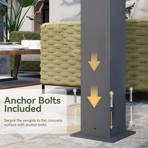 Pergola <span class=keywords><strong>en</strong></span> aluminium d'extérieur, toit à lames orientables, design bioclimatique, <span class=keywords><strong>abri</strong></span> imperméable pour la cour - Product Image 5