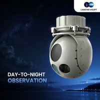 Charge utile de cardan multi-capteurs pour drone, caméra IR refroidie en option, télémètre laser 10 km sans danger pour les yeux, cardan de surveillance aérienne
