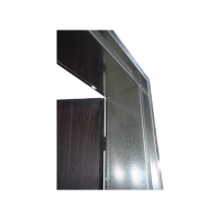 Porte d'entrée simple en acier contemporaine personnalisée, anti-effraction, avec 1 vitrine latérale, résistante à l'eau, garantie 5 ans