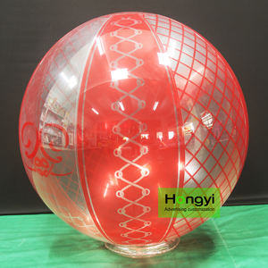 L'usine Hongyi personnalisée vend des ballons de <span class=keywords><strong>plage</strong></span> gonflables en matériau transparent PVC0.4 pour la décoration publicitaire à motifs - Product Image 3