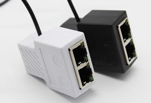 Adaptador Divisor Hembra Doble RJ45 de 1 a 2 Puertos con Cable de Alimentación USB - Product Image 2