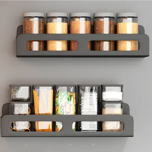 Paquete de 2 estantes de almacenamiento de especias colgantes de alta resistencia para cocina, estante para condimentos que ahorra espacio