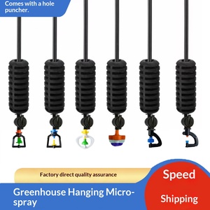 DaringFish Pulvérisateur suspendu en plastique <span class=keywords><strong>pour</strong></span> micro-irrigation, tuyau d'arrosage avec buse rotative à 360 degrés <span class=keywords><strong>pour</strong></span> refroidissement de serre - Product Image 3