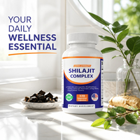 Complexe Shilajit Force Maximale Ashwagandha Rhodiola Ginseng Cordyceps Soutien Énergétique 120 Comprimés Fabriqué en Chine Prix Usine Marque Privée