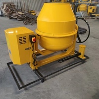 Bétonnière mobile portable de 500 L, équipement de mélange de ciment pour les projets de construction et d'ingénierie