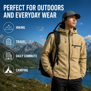 OEM Custom Windbreaker Jacket Lightweight Waterproof Workwear <b>Coat</b> For Retail Promotion And Brand Marketing Campaign Staff - Product Image 2