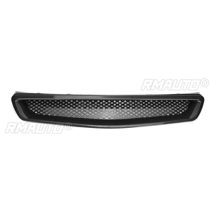 Black/Carbon Fiber Look Car Front Bumper Hood <b>Mesh</b> <b>Grill</b> Grille <b>for</b> Honda <b>for</b> Civic EK CX DX EX HX LX 1999-2000 Racing <b>Grills</b> - Product Image 4