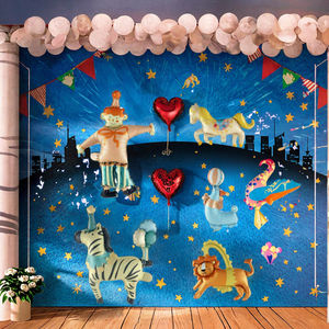 ลูกโป่งฟอยล์ลายการ์ตูนขนาด<span class=keywords><strong>ใหญ่</strong></span> ลายม้าลาย สิงโต ซีไลออน ม้าหมุน สำหรับตกแต่งงานปาร์ตี้วันเกิด - Product Image 3