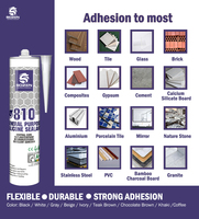 Scellant en silicone à durcissement neutre SOZEN-810 pour verre intérieur/extérieur, colle adhésive en silicone pour carrelage, produit tendance 2026