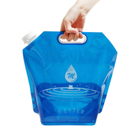 Sac de récipient d'eau pliable pliable en plastique transparent cantine d'hydratation de randonnée pliante pour le sport de plein air équitation