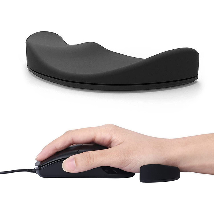 Vendita calda ergonomico liscio scorrevole in Silicone Mouse polso poggiapolsi Pad Computer Mouse Palm Pad