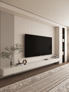 Moderno Soporte de TV de Madera Maciza Ecológico para Sala de Estar y Apartamento, Mueble de TV Multifuncional para Montar en la Pared - Product Image 2