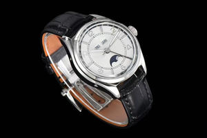 Montre automatique mécanique de luxe en acier inoxydable avec logo personnalisé, cadran lumineux à phases lunaires, haute qualité - Product Image 3