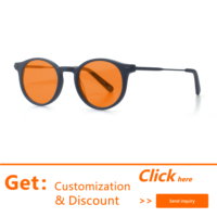 Vente en gros de lunettes classiques de haute qualité, à la mode, personnalisées, au design orange, à monture optique, lunettes en acétate unisexes bloquant la lumière bleue