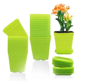 Pot Bunga Taman Warna-warni Kecil Grosir Sukulen Pot Bunga Plastik Pot Pembibitan Plastik Kecil