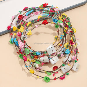 Led Bloem Kronen Hoofdband Vrouwen Slingers Gloeiende Bloemenkrans Kronen Voor Bruiloft Strandfeest Verjaardag Halloween - Product Image 5