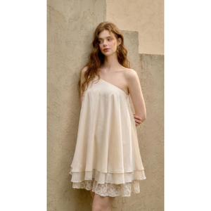 Ready To Ship Women's Summer One Shoulder Elegant Mini <b>Dress</b> Factory Wholesale OEM ODM <b>Custom</b> Logo Available - Product Image 2