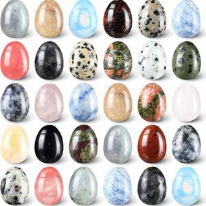 Huevos de Piedra Natural en Forma de Huevo de 20 mm, Material Mixto, Cristal, Ágata, Piedras Preciosas para Decoración del Hogar, Venta al por Mayor - Product Image 6