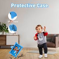 Housse en silicone Pritom pour tablette enfant K7 PRO Panda 7 pouces HD 7731E Quad Core 32 Go ROM Android, tablette éducative pour jeux
