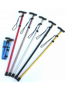 Bâton <span class=keywords><strong>de</strong></span> marche pliable en alliage d'aluminium, bâton <span class=keywords><strong>de</strong></span> randonnée pour la randonnée en montagne, les voyages en plein air et la marche quotidienne des personnes âgées - Product Image 2