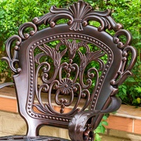Juego de mesa de azulejos de cerámica de aluminio para exteriores, mesa de comedor y sillas de restaurante de lujo moderno para jardín, patio al aire libre