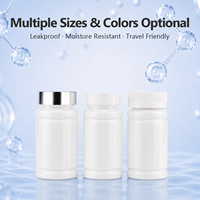 Vente en gros de flacons en plastique PET blanc de 100 cc avec bouchon à vis, flacons vides pour capsules, emballage de suppléments vitaminiques