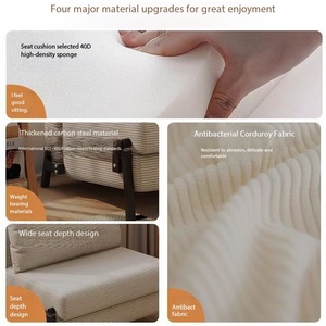 Divano Letto Convertibile 2 in 1 con Struttura in Metallo e Cuscino Morbido per Piccoli Spazi, Appartamenti, Uffici e Camere per Ospiti - Product Image 6