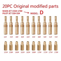 Kit de carburateur de moto, 20 pièces, buse d'injecteurs principaux à jet pilote lent pour Nsr Pwk Pwm Pe Oko Keihin Koso Carb
