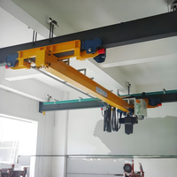 Grue suspendue LX à poutre simple, à faible hauteur de plafond, montée au plafond, capacité 0,5t-10t, contrôlée par PLC