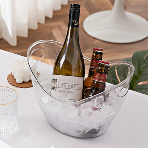 Secchiello per Ghiaccio da Picnic all'Aperto 4L/8L Trasparente in PET per Vino, Champagne, Birra, per Feste, Ristoranti e <span class=keywords><strong>Bar</strong></span> - Product Image 4