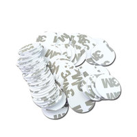 13.56MHz 215 NFC RFID Puce Tag Étanche PVC 504 Octets ISO/IEC 14443 Coin Adhésif Carte Badge Support 25mm Contrôle D'accès