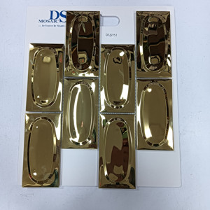Carreaux de mosaïque en acier inoxydable de couleur dorée en forme de bande Art déco pour mur intérieur avec fonction de <span class=keywords><strong>parquet</strong></span> - Product Image 1