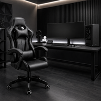 Chaise de gaming AOR Racing ergonomique en cuir PU, dossier haut inclinable, réglable, avec massage rafraîchissant, vérin à gaz 4 positions, extensible