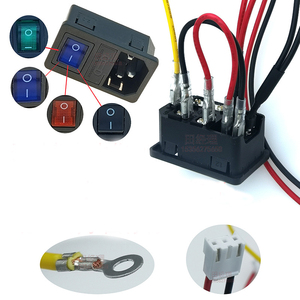 3 Pin IEC320 C14 Inlet Module <b>Plug</b> Fuse <b>Switch</b> Male AC Power Socket 10A 250V <b>with</b> Wire - Product Image 5